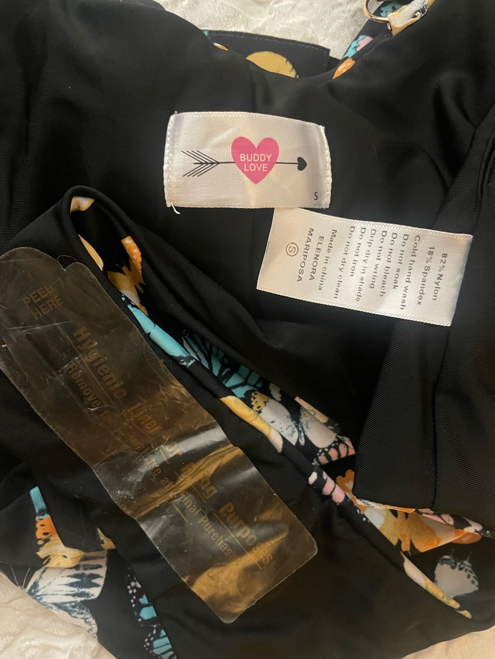 BuddyLove Sz Small NWOT Elenora Ruffle Shoulder One-Piece Swimsuit - "Mariposa" - Picture 2 of 16